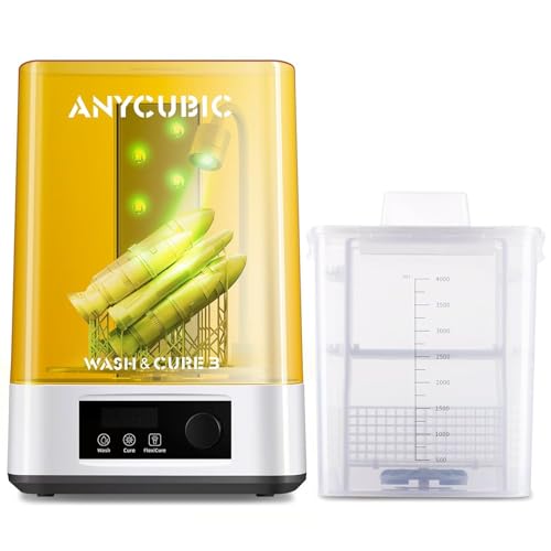Image of Wash and Cure 3.0. Newest Upgraded Volume 2 in 1 Wash and Cure Station. with Gooseneck Lights. for Mars Anycubic Photon Mono 4K 2 LCD SLA DLP 3D Printer Washing Size of 165 x 100 x180 mm