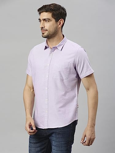 Image of Thomas Scott Men's Cotton Casual Shirt | Regular Fit | Soft & Breathable Fabric | Stylish Everyday Wear for Work, Travel & Outings