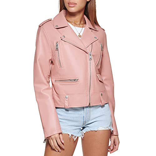 Levi's Women's Cropped Faux Leather Motorcyle Jacket (Standrd and Plus Sizes), Cameo Brown, Large - image 1
