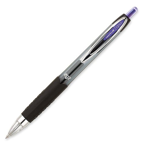 Bolígrafo gel Sanford retráctil recargable punta 0.7 mm morado