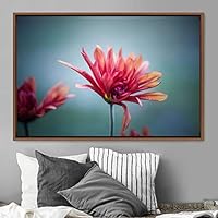 Framed Canvas Wall Art Flora Snapshot Closeup Dark Expressive Farmhouse/Country Floral Multicolor Photography Realism Single - 16x24 inches