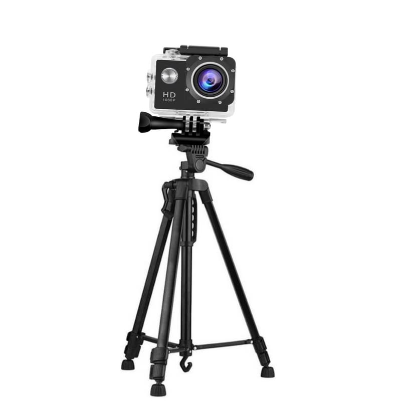 Raptas Combo Pack of 2 Items - 1080p Sports Waterproof Action Camera, 3366 Tripod Mobile & Camera Stand (1 Year Warranty)-image-9