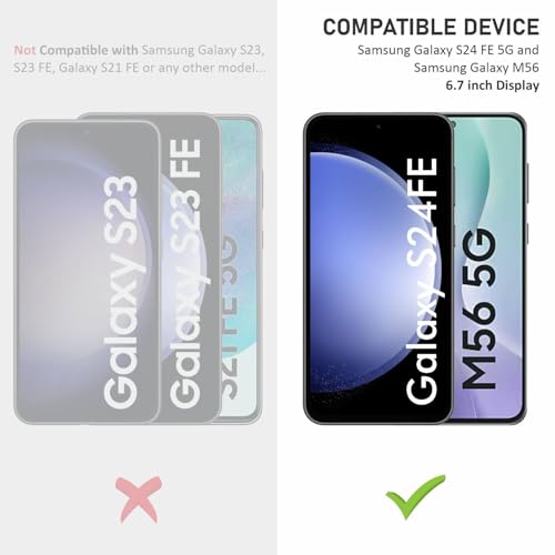 Image of SupCares Tempered Glass for Samsung Galaxy S24 FE and Galaxy M56 (6.7 Inch) With Installation Kit | 9H Edge to Edge Screen Protector | Black