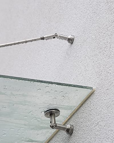 Canopia by Palram Vordach für Haustür Taurus 1400 Pultvordach 140 x 90 cm Silber Sonnenschutz Haustürvordach inkl. Regenrinne