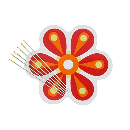 SINGER 41819 Gold Eye Basting Needles with Magnet, Multicolor 6 Count