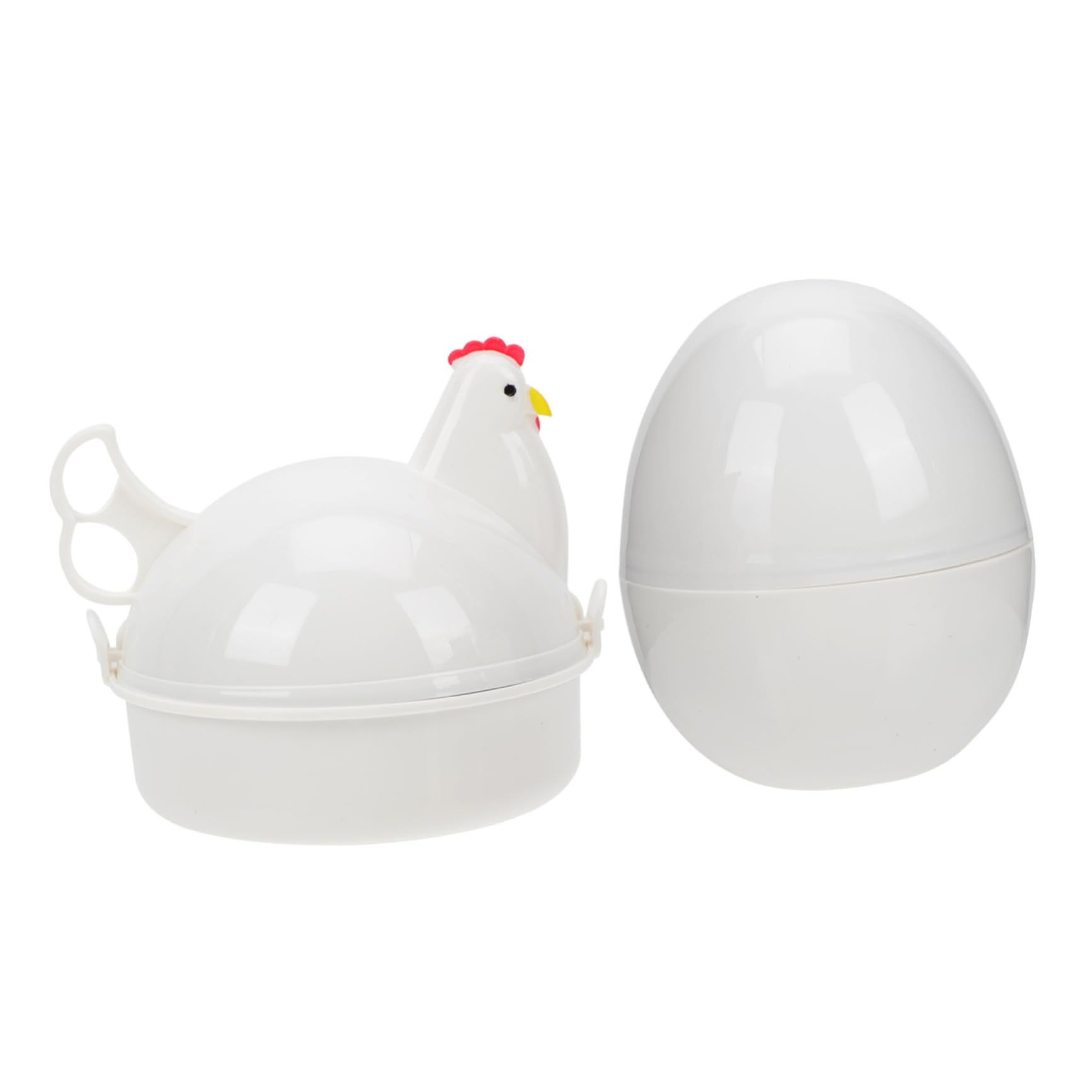 OFFSCH 2Pcs Household Egg Steamer Adorable Egg Shape Microwave Holder for Quick Cooking Compact and Lightweight Egg Boiler Machine for Students and Workers
