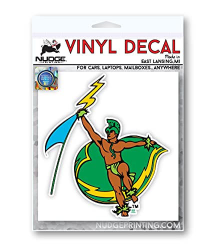 Image of University of Hawaii Rainbow Warriors Vintage Warrior Logo Weatherproof Vinyl Sticker Car Decal from Nudge Printing
