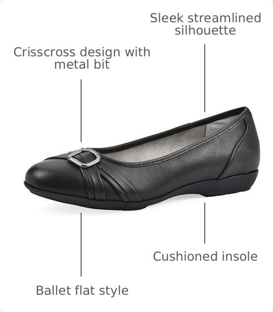 Image of Cliffs by White Mountain Women's Cushioned Calming Ballet Flat | Casual Shoes
