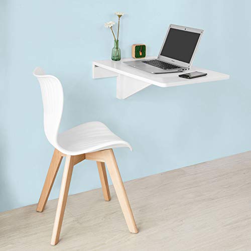 SoBuy FWT04-W Wandtafel - Bartafel - Klaptafel - Tafeltje - Statafel - Hout - Wit - Maat (bxl) 45 x 70 cm - Image 3