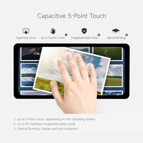 Image of waveshare 6.25inch Capacitive Touch Display, Compatible with Windows 11 /10 /8.1 /8 /7, Supports Raspberry Pi 5 /4B /A+ /B+ /2B /3B /3B+ /Zero W /Zero WH, HDMI Interface, IPS Panel, 5-Point Touch