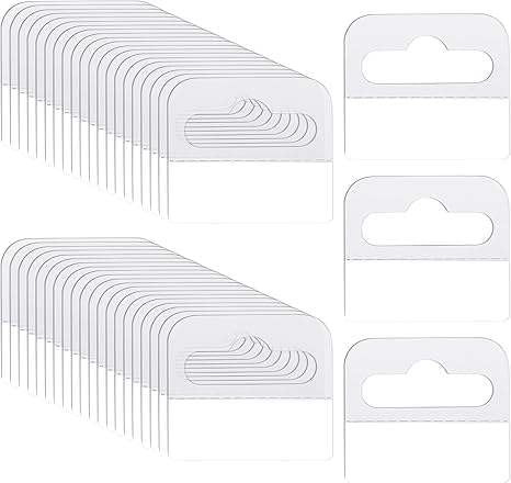 KOTSUN Adhesive Plastic PET Display Rack Hanger Hooks, White (150)-image-31