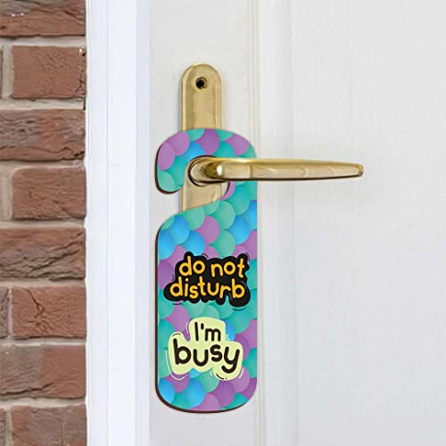 Image of KREEPO Do Not Disturb I'm Busy MDF Door Sign Hanger Size(24cm x 8.5cm) kr41