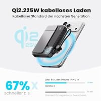 SHARGE MagSafe Power Bank Qi2.2 25W 10000mAh Magnetisches tragbares Ladegerät – Ansicht 2