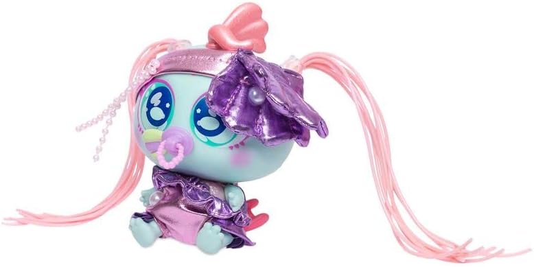 Miniatura 4 de Nerlie Distroller KSI-Merito Glu Glu - Ropa de Aquanerlie Aquamerito Vestido y diadema con diseño de perlas de mar profundo rosa brillante y morado