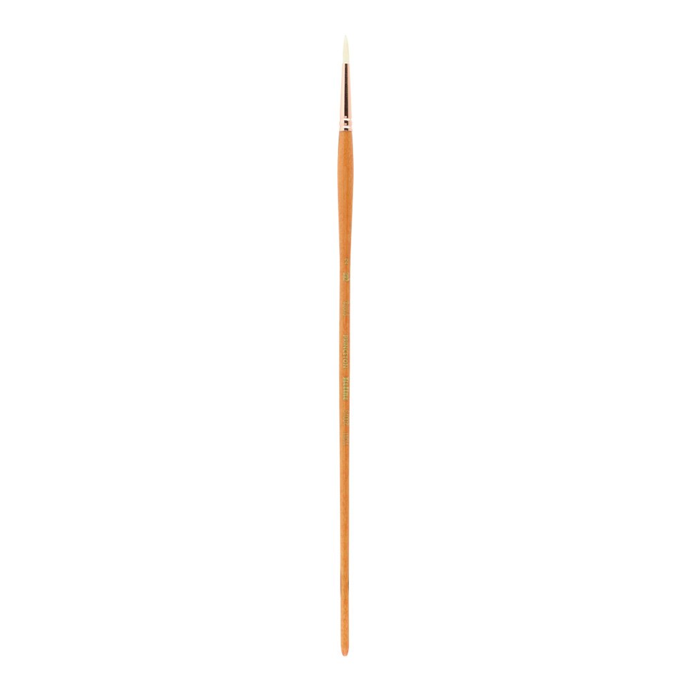 Princeton Refine Artist Brush, Brushes for Oil and Acrylic Paint, Series 5400 Natural Chunking Bristle, Round, Size 2