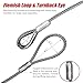 FITHOIST Single Leg Wire Rope Sling, 7.2T Steel Log Choker Cable Rigging 10FT, 3/8