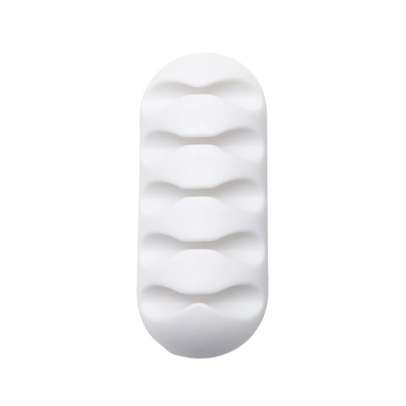 5/10/50 szt. Silikonowy organizer do kabli USB oplot na kable pulpit uporządkowane klipsy do zarządzania uchwyt na kable mysz słuchawki organizator do przewodów(White 5 Clips,50szt)