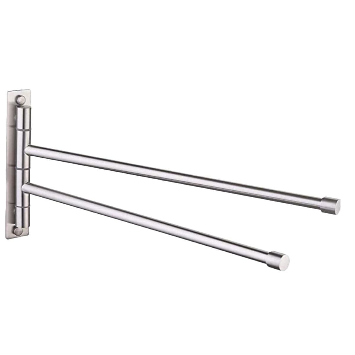 Acero Inoxidable Toallero de Pared Dos Barras Giratorias