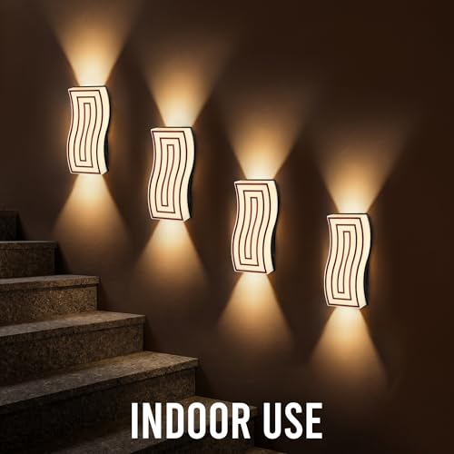 Image of Gesto 7W Waterproof Led Wall Light for Home Decoration - Up Down 2-Way LED Wall Lamp | IP65 Outdoor Fancy Wall Lights for Balcony,Gate,Elevation,Garden,Patio | Decorative Wall Mount Light -Pack of 1