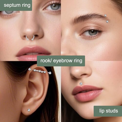 D.Bella 316L Surgical Steel Replacement Balls Body Jewelry Piercing Barbell Parts 14G 16G 3mm 5mm 8mm Balls for Women Men3