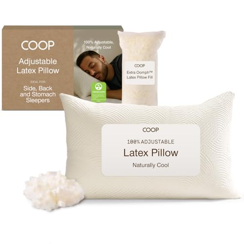 Coop Home Goods Adjustable Latex Pillow Queen, with Talalay Latex