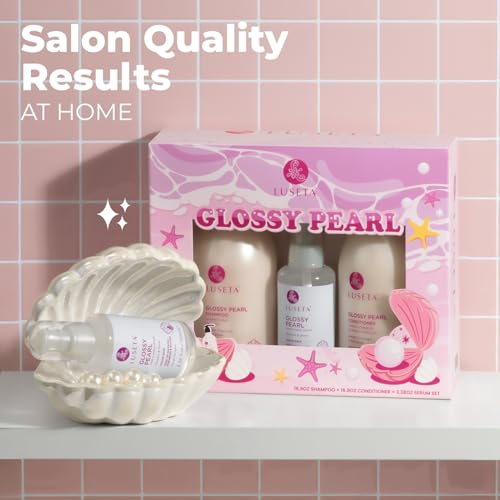 Image of Luseta Glossy Pearl Hair Care Set, Smooth & Shine for Dull Hair