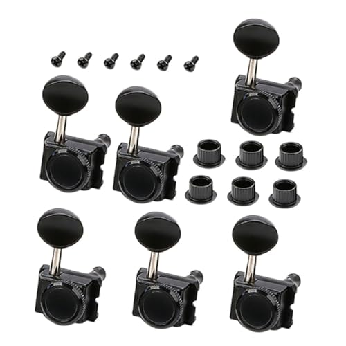Toyvian Guitar Tuning Pegs 6 Pack Style Locking Machine Heads Tuners for Electric Guitar