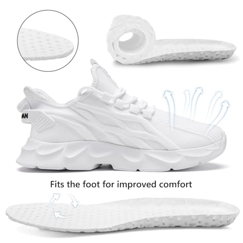 Image of Tvtaop Women's Running Shoes Lightweight Breathable - Non-Slip Athletic Sneakers for Walking, Cross Training & Trail Running | Cushioned Comfort Workout Shoes Size 8