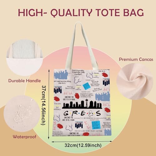 Bolsa Tote Gris Temática de Película para Mujer miniatura 4