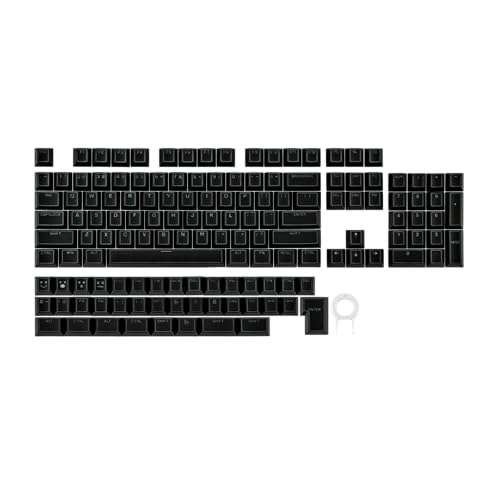 EPOMAKER Glintrix PBT Shine Through Keycaps, Arris & Keys Backlit, Double Shot, Cherry Profile, 60/75/96/Full Size, Custom Keyboard Keycaps Set for Mechanical Gaming Keyboard (Black)