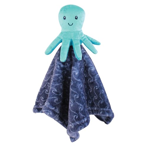 Image of Hudson Baby Unisex Baby Animal Face Security Blanket, Ocean Friends 3-Pack, One Size