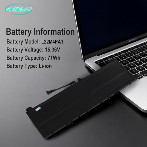 Image of L22C4PA1 L22M4PA1 Battery for Lenovo Yoga 7 2-in-1 | 71Wh Replacement for 14IML9 14AHP9 16IML9 16AHP9, Yoga 7 14IRL8 14ARP8 16IRL8 16ARP8 Series, 5B11K38966 L22D4PA1