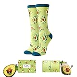 Funny Avocado Gifts - Avocado Socks for Women Girls, Novelty Fruit Socks for Fruit Lovers, Cute Green Food Gifts for Adult