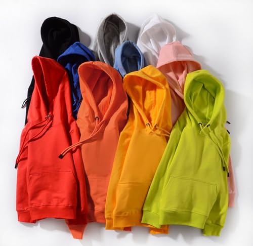 Girls Boys Hooded Pullovers Comfortable Lightweight Solid Sweatshirts Kids Long Sleeve Casual Tops (White, 3-4 Years)2