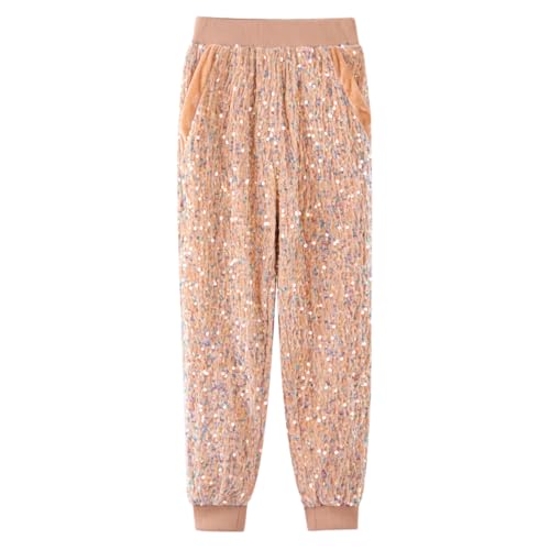 Image of WELAKEN Sequin Casual Pants for Girls with Lining Kids & Little Girl's Sparkling Trousers