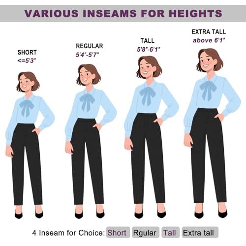 Women's Stretchy Straight Leg Dress Work Pants Business Office Casual Slacks with Pockets3