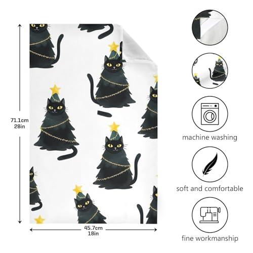 Torchons de cuisine motif chats GAIREG pour décorer la table de Noël en hiver
