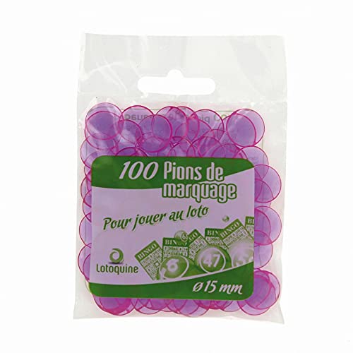 LOTOQUINE 100 Pièces Pion de Loto Marquage BC51P0 Orange/Bleu/Violet/Vert/Fuchsia – Image 6