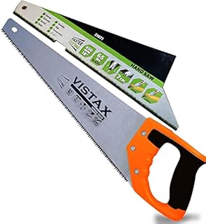 Vistax 18 Inches Pro Fine Hand Saw for Wood Working, Perfect Wood Saw, Heavy Duty Tree Saw with Non-Slip Handle, Ideal Purning Saw for Plastic Pipe Cutting and Camping