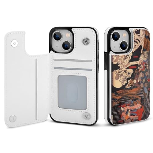 iPhone15用ケース 手帳型 歌川国芳 相馬の古内裏 【全機種対応】 アイフォン15用ケース スマホケース 財布型 PUレザー おしゃれ 背面カード収納 スタンド機能 携帯カバー 耐衝撃