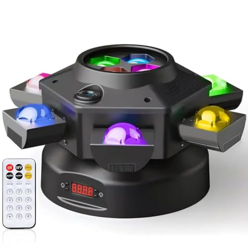 LED Six Arms Effect Light, Moving Head DJ Lights 150W DJ Laser Light 6 Arms Party Lights RGBW 4 in...