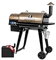 Z GRILLS ZPG-450A2 Wood Pellet Grill & Smoker, PID V2.1 Controller, 459 Sq in Cook Area, Foldable Shelf, Meat Probe, Rain Cover, 8 in 1 BBQ Grill Outdoor Auto Temperature Control, Bronze