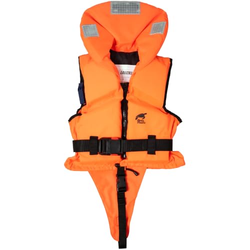 HonuNautic Feststoff Rettungsweste für Kinder und Erwachsene | Feststoffweste | 100 N, CE ISO 12402-4 | Größe 3 | für Kinder von 15 bis 30 kg | Orange
