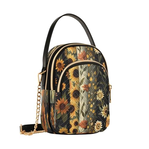 CEBUGI Women's Crossbody Handbags Clutch Phone Purse Sunflower Stylish Shoulder Bag with Detachable Chain Strap2