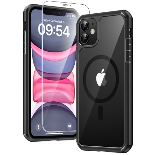 TAURI Cover Magnetica per iPhone 11, Nero