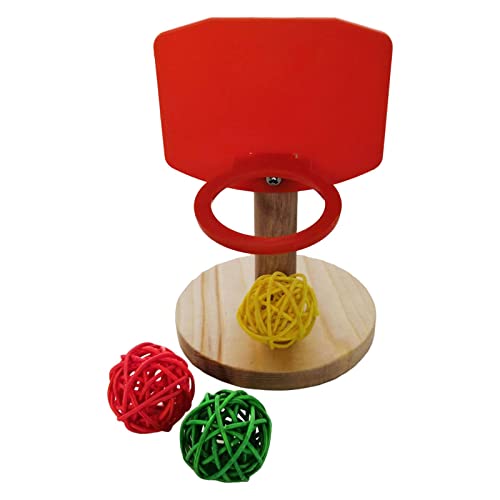 EQWQSIXD Juguetes de baloncesto para entrenamiento de pájaros, juguete de inteligencia para loros, estilo B