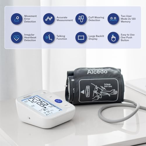 Image of Alcedo Blood Pressure Monitor, Digital Upper Arm BP Machine