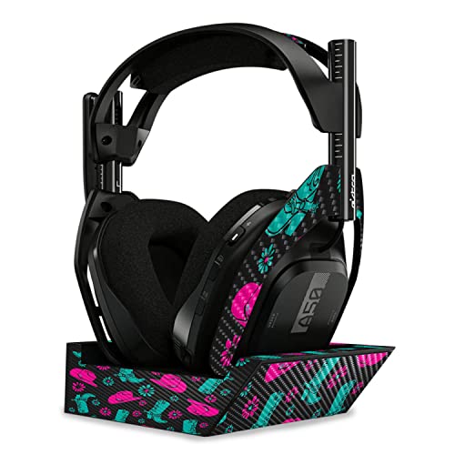 Image of MightySkins Carbon Fiber Skin Compatible with Astro A50 Wireless Headphones + Base Station (Gen 4) - Neon Cowgirl | Protective, Durable Textured Carbon Fiber Finish | Easy to Apply | Made in The USA