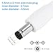 PATIKIL 3Ft Male to Female 5.5x2.1mm DC Power Extension Cable, 6 Pcs 24AWG Wire Adapter Connector Charging Cord for LED Strip DVR Router Camera, White