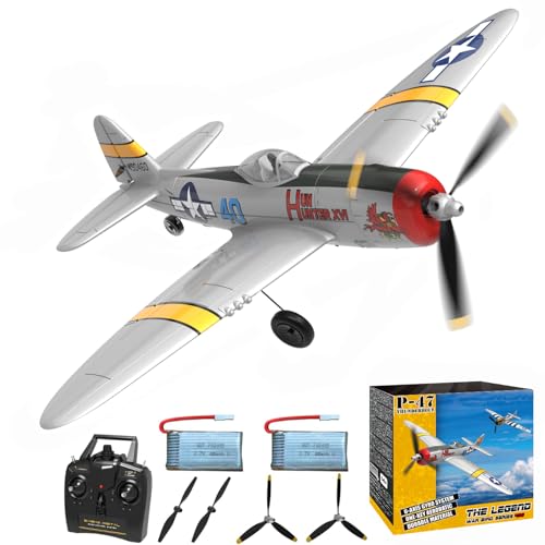 RCSHOBBY RC Plane 4 Channel Remote Control Airplanes 2.4Ghz Ready to Fly P-47 Thunderbolt WWII RC...